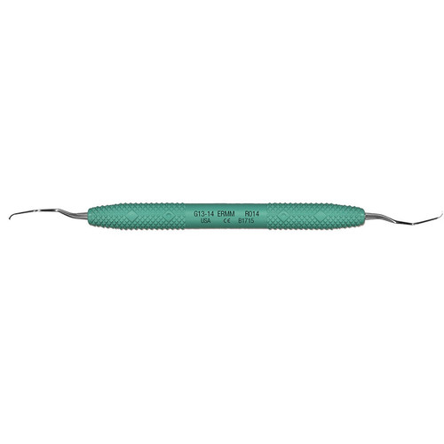 PDT Amazing Gracey 13/14 xtended Reach Micro Mini Curette with Caribbean Green Handle (R014)