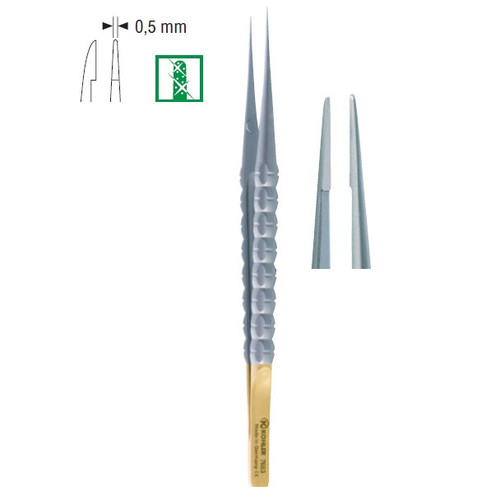 Kohler Straight Microsurgical TC Tissue Forceps with Diamond-Coating (7683)