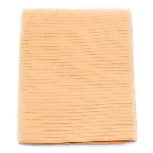 Crosstex Peach 19" x 13" Econoback Patient Bib (WEXPE)