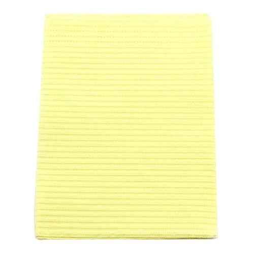 Crosstex Yellow 19" x 13" Proback Extra-Heavy Patient Bibs (WEPBYE)