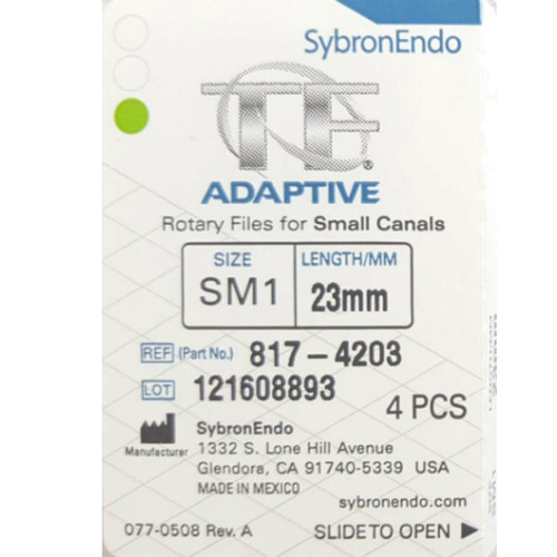 TF Adaptive Green SM1 23mm Nickel Titanium Rotary File - 4/Pack