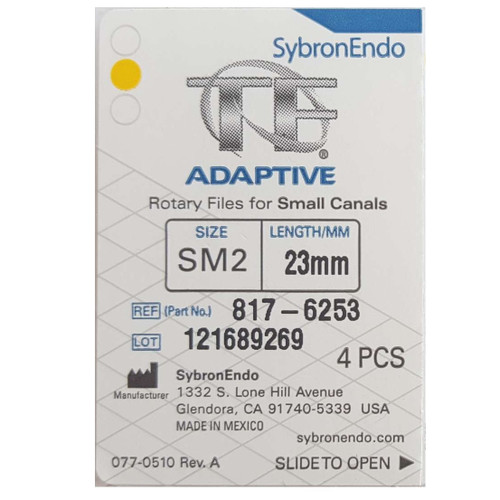 TF Adaptive Yellow SM2 23mm Nickel Titanium Rotary File - 4/Pack (817-6253)