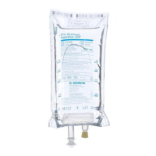 B. Braun 5% Dextrose for Injection in 250mL Bag (L5102)