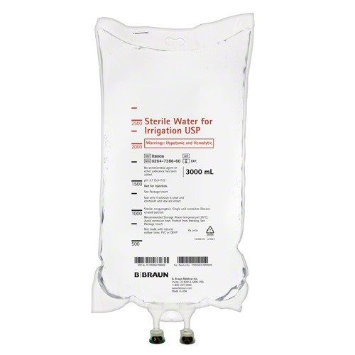 B. Braun Sterile Water for Irrigation in 3,000mL Bag (R8006)