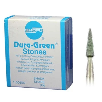 CN1 Dura-Green® Silicon Carbide Stone with FG Shank - 12/Pack