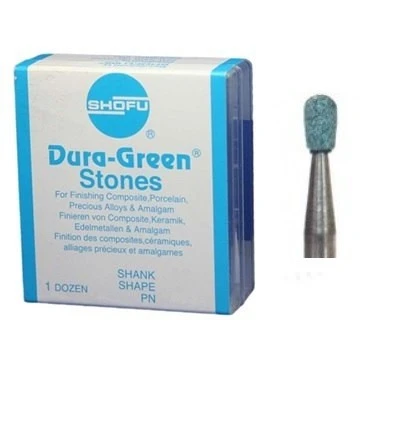 RD2 Dura-Green® Silicon Carbide Stone with FG Shank - 12/Pack