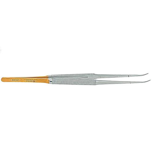 Kohler Angled Micro Tissue Forceps with Round Handles & Diamond Coated Inserts (6346)