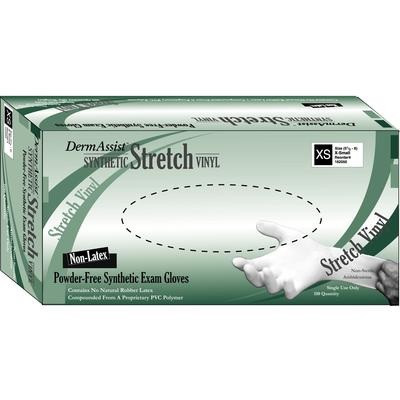 IHC X-Small DermAssist™ Synthetic Stretch Powder Free Vinyl Exam Gloves (162050)