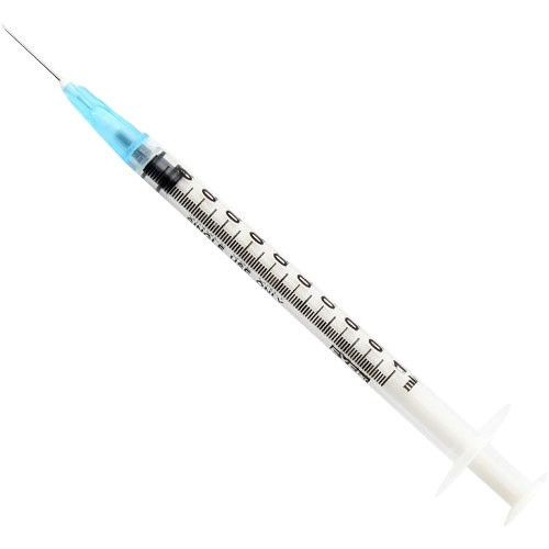 25G x 5/8" Needle with 1cc Tuberculin Luer Slip Syringe - 1,000/Case