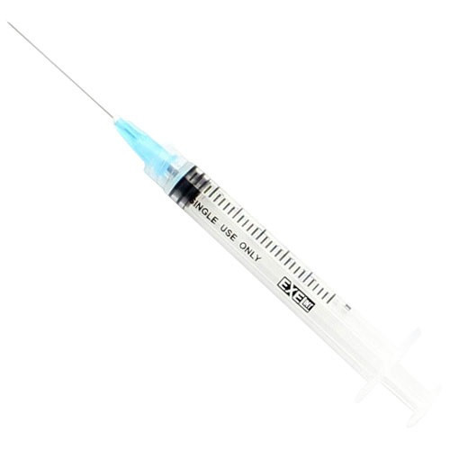 25G x 1 1/2" Needle with 3cc Syringe  - 100/Box