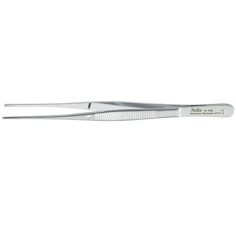 Miltex Straight Semken Tissue Forceps with 2 x 3 Teeth (6-108)