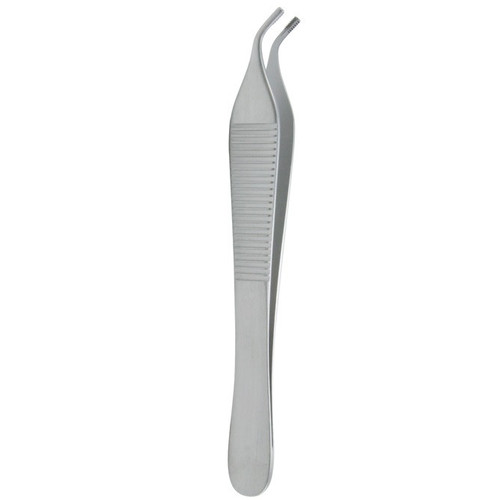Miltex Angled Brown-Adson Tissue Forceps with 7 x 7 Teeth - 12.1cm