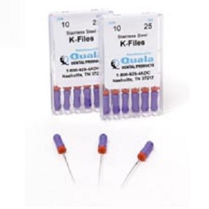 Quala Size #30 x 21mm K-File with Stop - 6/Pack