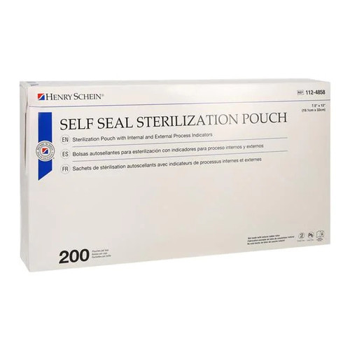 Schein 7-1/2" x 13" SelfSeal Sterilization Pouch - 200/Box (1124858)