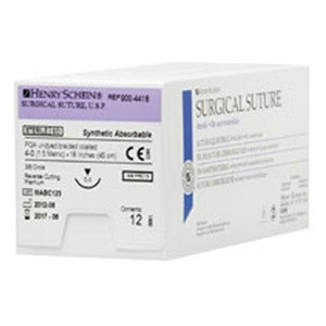 4-0 x 18" Undyed Braided PGA Suture with C-3 Needle - 12/Box