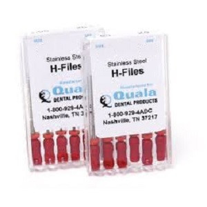 Quala Size #25 x 25mm Hedstrom File with Stop - 6/Pack
