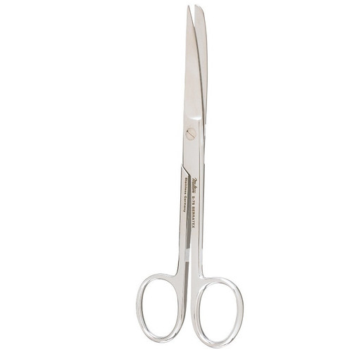 Serratex Curved Operating Scissors with Sharp/Blunt Points - 14cm