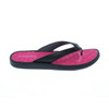 Body Glove Women's Oasis Flip Flop Sandals (Black/Flamingo Pink)