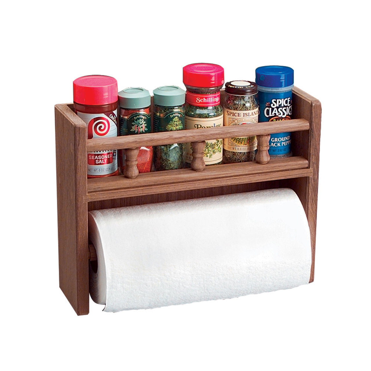 Whitecap Teak Paper Towel and Spice Rack 62446