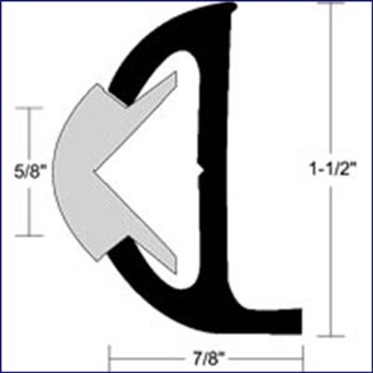 Hollow Back Stainless Steel Rub Rail - TACO Marine