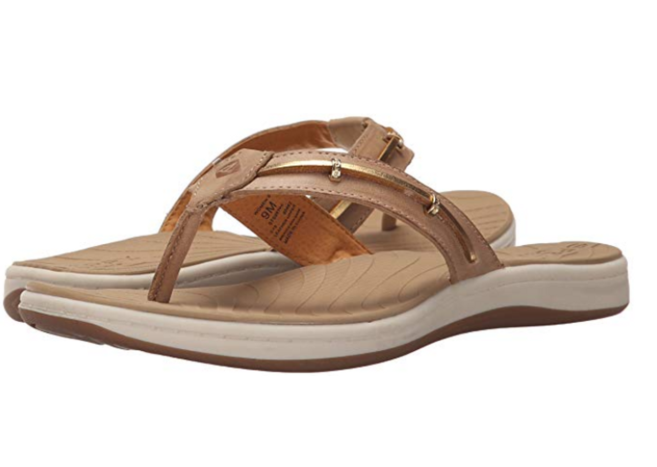 sperry gold sandals