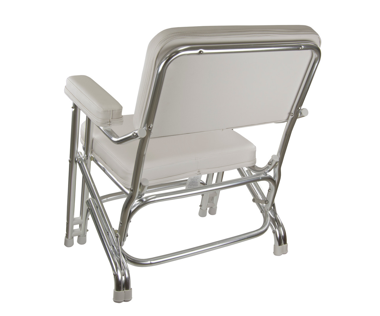 Springfield Marine White Deluxe Folding Deck Chair - Fogh Boat Supplies