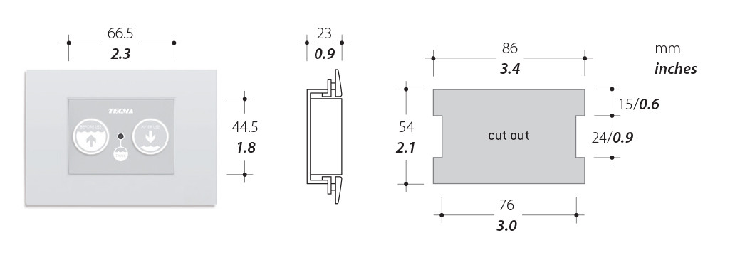 Thetford Multiframe 2-Button Control Panel - Wolf's Marine