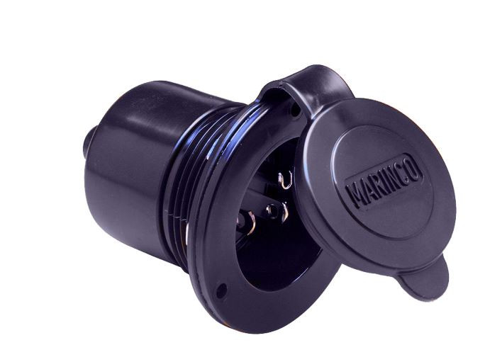 Marinco Connect DMA-195 Supporto Di Ricarica Anteriore/Posteriore Con Copertura In PVC - Soluzione Elettronica Per Camper E Barche