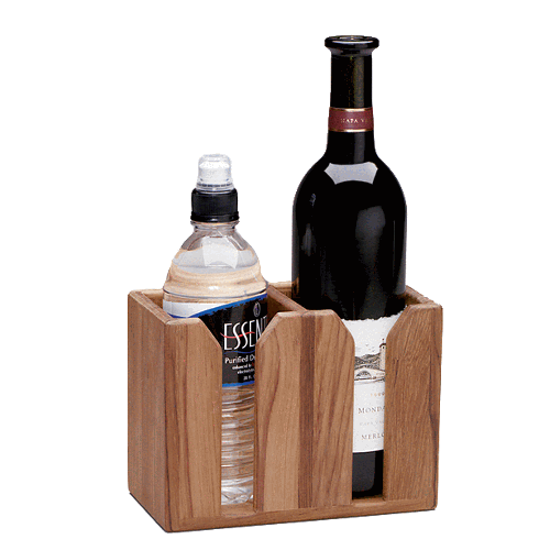 Whitecap Teak Curved Two-Drink Rack main image 1