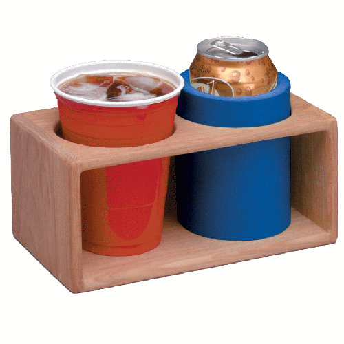 Whitecap Teak Curved Two-Drink Rack
