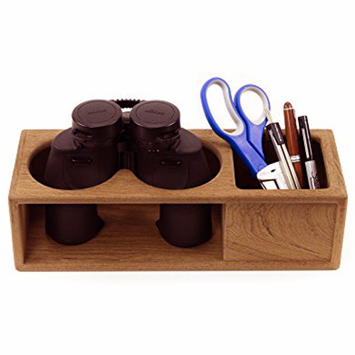 Whitecap Porta Binocolo In Teak - Supporto Da Tavolo Per Nautica E Camper