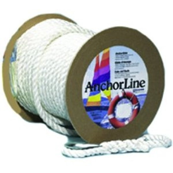 Unicord White Twisted Nylon Anchor  Line 1/2" x 100'  300532