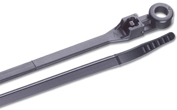 Ancor UV Black 8 inch Nylon Mounting Cable Ties 50lb - 25 pkg
