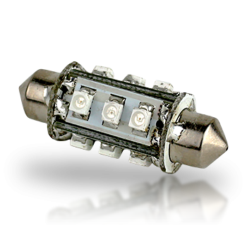 Lunasea Pointed Festoon 9 LED Light Bulb - 42mm   LLB-18LC-21-01  LLB-18LW-21-01