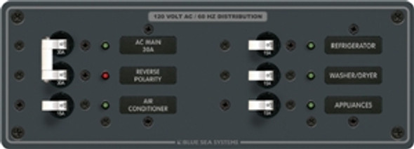 Blue Sea Systems 8099 120V AC Main + 4 Positions Circuit Breaker Panel