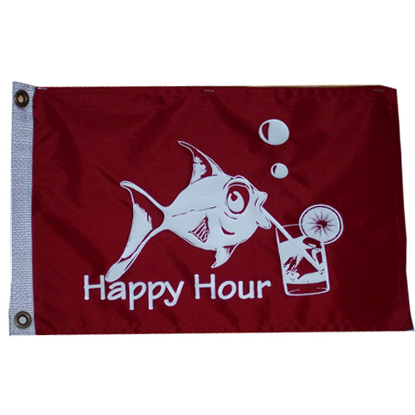 Taylor Made 12" x 18" Flag - Happy Hour  5418