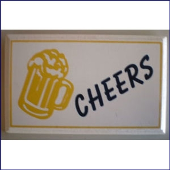 Cheers Plaque with Beer Mug 4 x 6 in