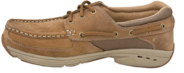 Rugged Shark Men's Hatteras 3 Eye Boat Shoe (Oak)