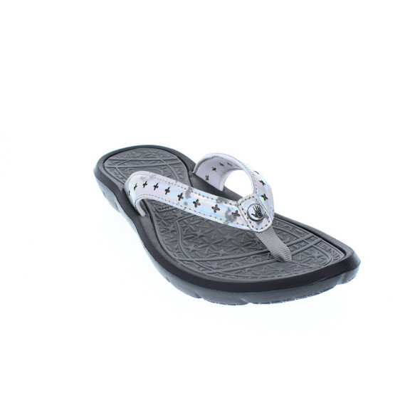 Body Glove Women's Fame Flip Flop Sandals (Black/Metallic)