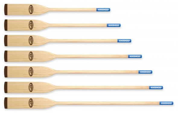 Crooked Creek New Zealand Pine Wood Oars Clear Finish  with Grip)