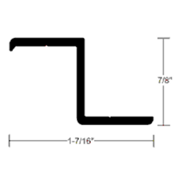 Taco Marine A61-1971AEY15  Z Hatch Trim--15'