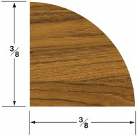 Whitecap Teak Small 3/8" Quarter Round Molding