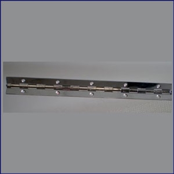 Chrome Plated Brass Piano Hinge 5 ft. x 1"  WO-10009