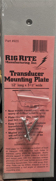 Rig Rite 920 Transducer Mounting Plate