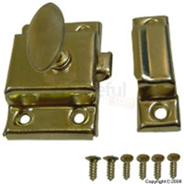 Cupboard Turn Catch 1 3/4" Brass WO-10080