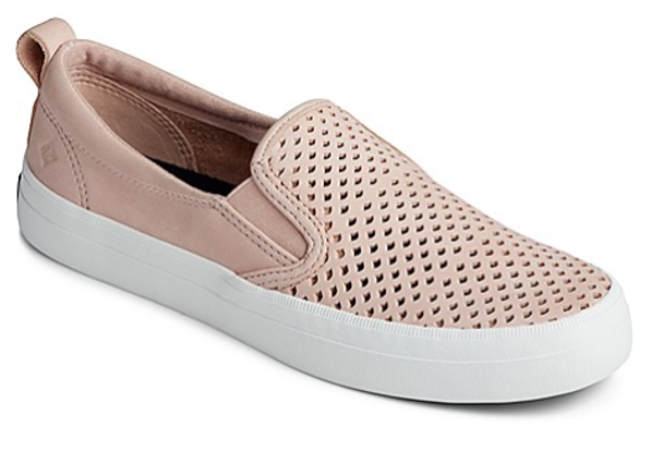 Sperry Women's Crest Twin Gore Scalloped Perforated Sneaker (Rose Dust)