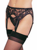Garter Belt W/Thong black