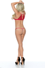 pearl open crotch crotchless panty one size escante red