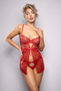 Babydoll w/ Thong-Red-1/2X