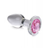 Booty Sparks Pink Gem Glass Anal Plug